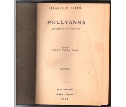 İLKSAHAF&POLLYANNA-E.H.PORTER-SONA TATLICAN-1948