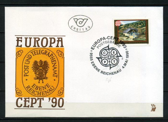 AVUSTURYA FDC 1990 EUROPA CEPT SÜPER (100515) 1