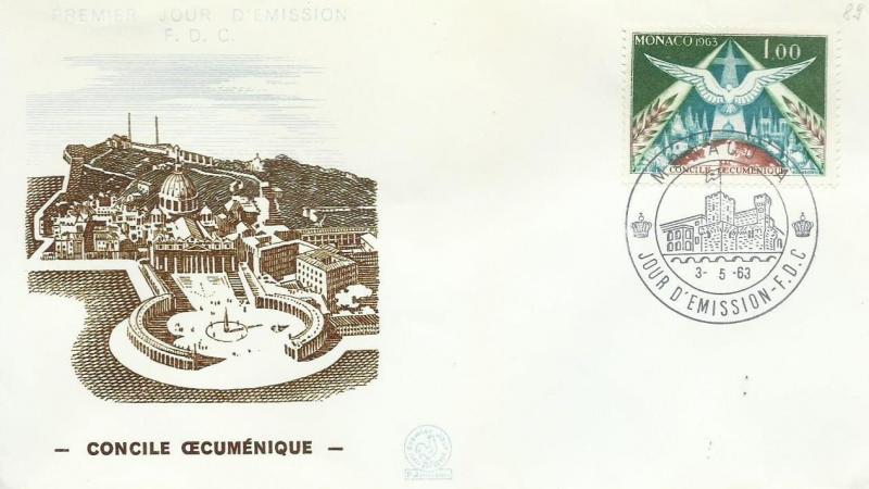 MONACO 1963 VATİCAN ŞEHRİ 2. EKÜMENİK KONSEY FDC 1