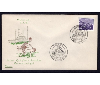 CUMH.FDC 1958 KIRKPINAR GÜREŞLERİ-KAMER(MA-2)