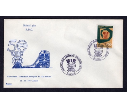 CUMH.FDC 1972 DEMİRYOLU BİRLİĞİ 50.YIL-KAMER(MA-2)