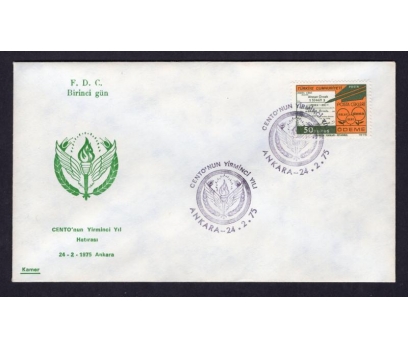 CUMH.FDC 1975 CENTO'NUN 21.YIL -KAMER(MA-2)