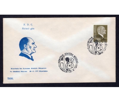 CUMH.FDC 1977 DİYARBAKIR ATATÜRK MÜZE -KAMER(MA-2)