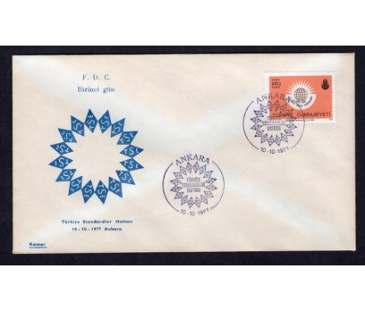 CUMH.FDC 1977 TÜRKİYE STANDARDLARI HAF-KAMER(MA-2)