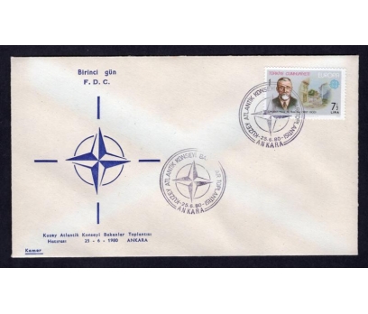 CUMH.FDC 1980 KUZEY ATLANTİK KONSEYİ-KAMER(MA-2)