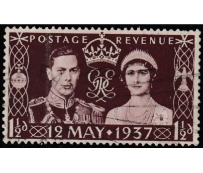 İNGİLTERE 1937 DAMGALI KRAL GEORGE VI SERİSİ