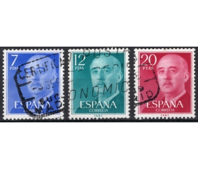 İSPANYA 1974 DAMGALI GENERAL FRANCO SÜREKLİ SERİ