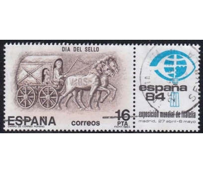 İSPANYA 1983 DAMGALI PUL GÜNÜ ESPANA 84 ULUS. PUL